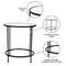 Flash Furniture 3 Piece Round Glass Table Set-Matte Black Frame NAN-CEK-21750-BK-GG - alternate 2